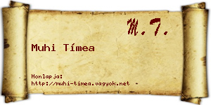 Muhi Tímea névjegykártya