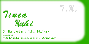 timea muhi business card